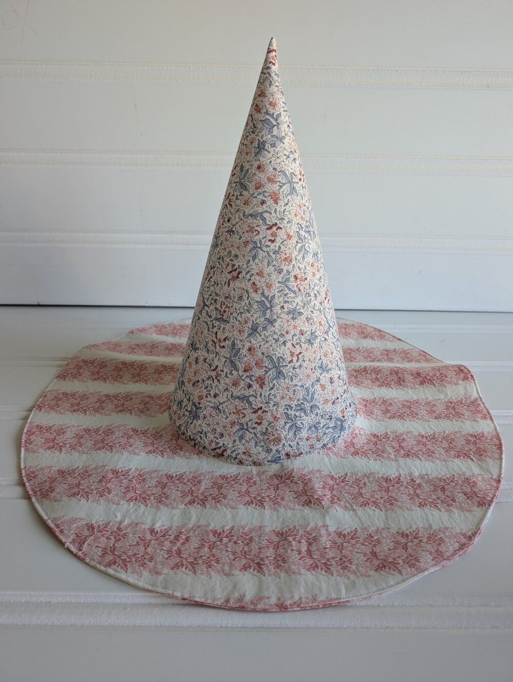 Handmade Floral Whimsy Floppy Witch Hat - 05